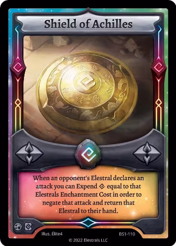 Shield of Achilles (BS1-110), Base Set [Kickstarter Edition] — Elestrals card price