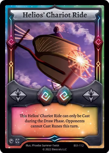 Helios' Chariot Ride (BS1-112), Base Set [Kickstarter Edition] — Elestrals card price
