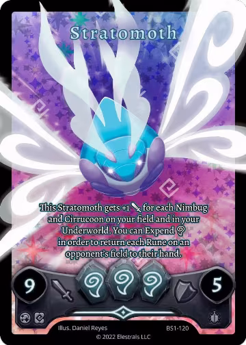 Stratomoth (Full Art) (BS1-120), Base Set [Kickstarter Edition] — Elestrals card price