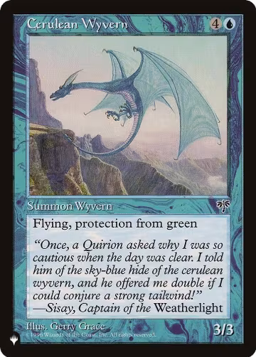 Cerulean Wyvern, The List Reprints — Magic card price