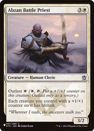 Abzan Battle Priest (001/269), The List Reprints — Magic card price