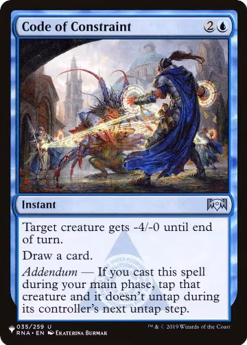 Code of Constraint (035/259), The List Reprints — Magic card price