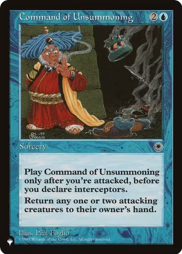 Command of Unsummoning, The List Reprints — Magic card price