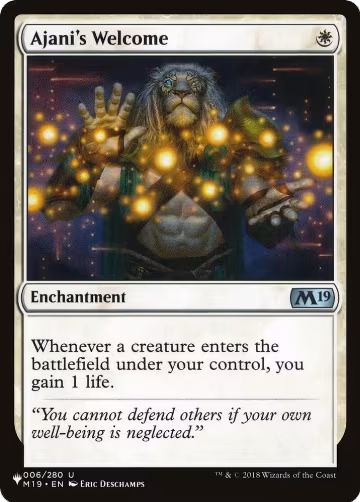 Ajani's Welcome (006/280), The List Reprints — Magic card price