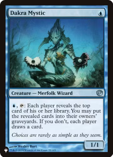 Dakra Mystic (35/165), The List Reprints — Magic card price