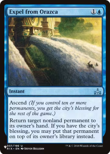 Expel from Orazca (037/196), The List Reprints — Magic card price