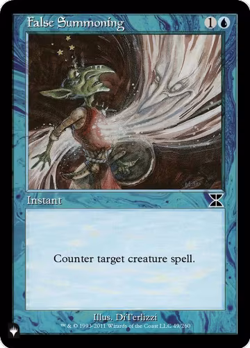 False Summoning (49/260), The List Reprints — Magic card price