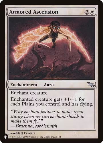 Armored Ascension (2/301), The List Reprints — Magic card price