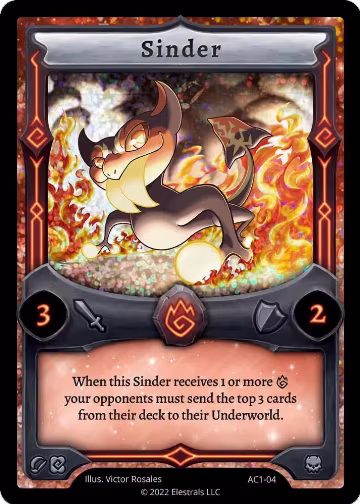 Sinder (AC1-04), Artist Collection — Elestrals card price