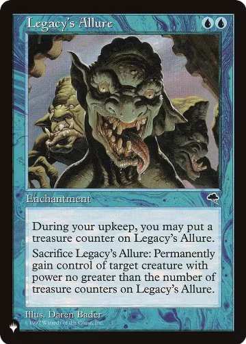 Legacy's Allure, The List Reprints — Magic card price