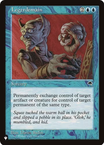 Legerdemain, The List Reprints — Magic card price