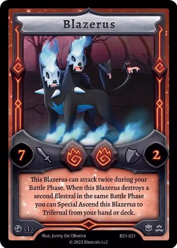 Blazerus (BS1-021), Base Set [First Edition] — Elestrals card price