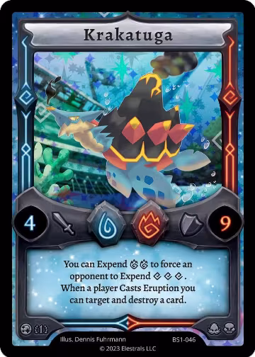 Krakatuga (BS1-046), Base Set [First Edition] — Elestrals card price