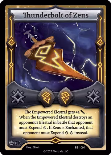 Thunderbolt of Zeus (BS1-094), Base Set [First Edition] — Elestrals card price