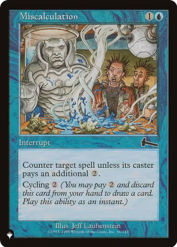 Miscalculation (36/143), The List Reprints — Magic card price
