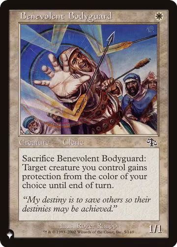 Benevolent Bodyguard (5/143), The List Reprints — Magic card price