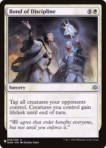 Bond of Discipline (006/264), The List Reprints — Magic card price