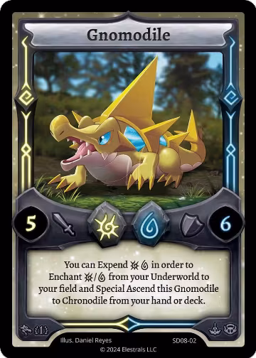 Gnomodile (SD08-02), Chronodile Starter Deck [First Edition] — Elestrals card price