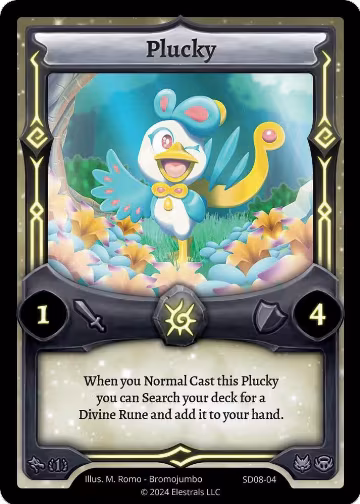 Plucky (SD08-04), Chronodile Starter Deck [First Edition] — Elestrals card price