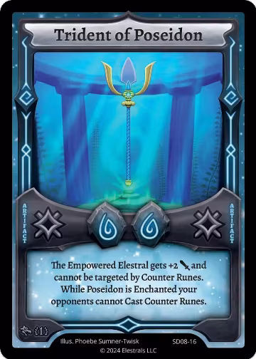 Trident of Poseidon (SD08-16), Chronodile Starter Deck [First Edition] — Elestrals card price