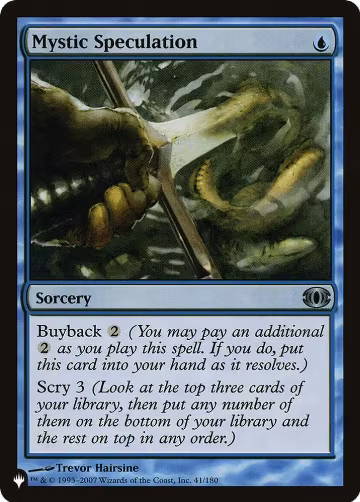 Mystic Speculation (41/180), The List Reprints — Magic card price