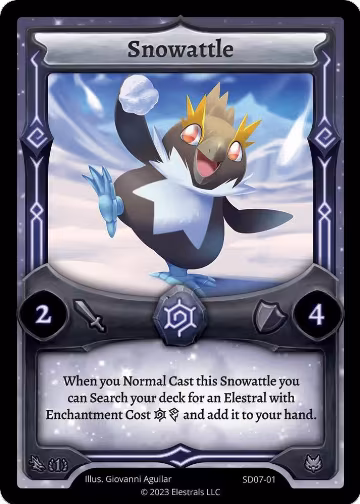 Snowattle (SD07-01), Emperowatt Starter Deck [First Edition] — Elestrals card price