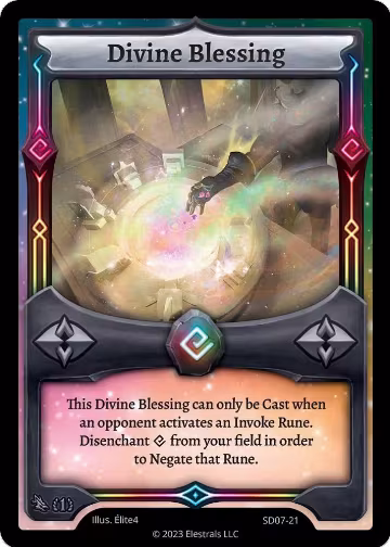 Divine Blessing (SD07-21), Emperowatt Starter Deck [First Edition] — Elestrals card price