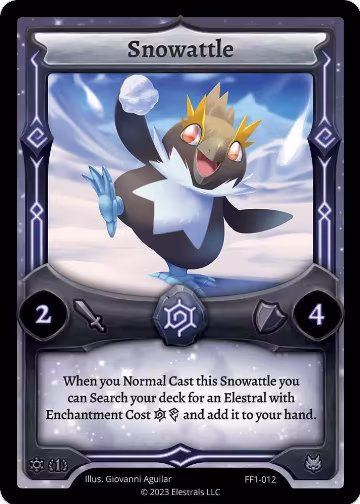 Snowattle (FF1-012), Frostfall [First Edition] — Elestrals card price