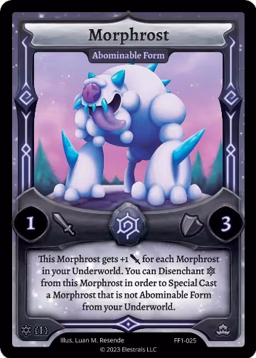 Morphrost - Abominable Form (FF1-025), Frostfall [First Edition] — Elestrals card price