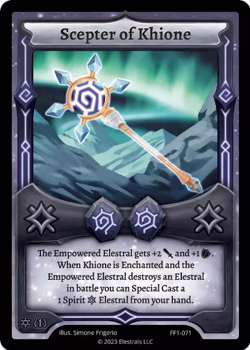 Scepter of Khione (FF1-071), Frostfall [First Edition] — Elestrals card price