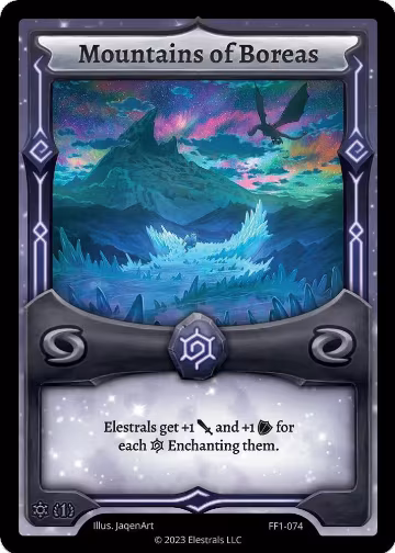 Mountains of Boreas (FF1-074), Frostfall [First Edition] — Elestrals card price