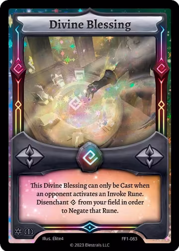 Divine Blessing (FF1-083), Frostfall [First Edition] — Elestrals card price