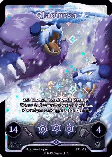 Glaciursa (Full Art) (FF1-092), Frostfall [First Edition] — Elestrals card price