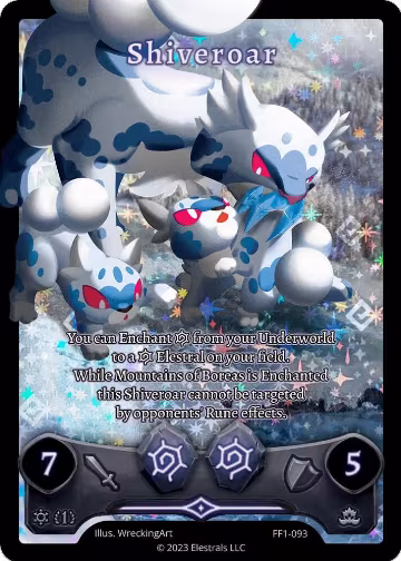 Shiveroar (Full Art) (FF1-093), Frostfall [First Edition] — Elestrals card price