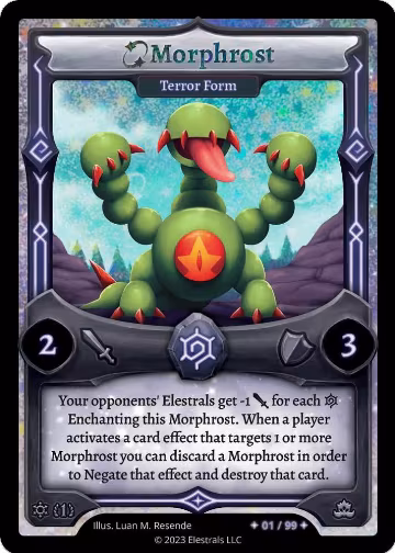 Morphrost - Terror Form (Serialized) (/99), Frostfall [First Edition] — Elestrals card price