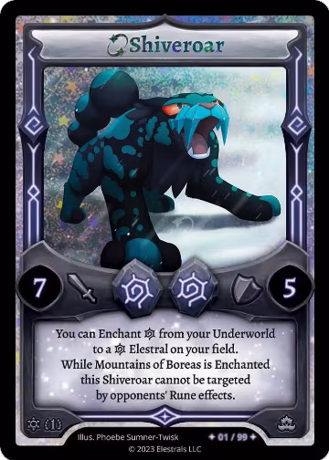 Shiveroar (Serialized) (/99), Frostfall [First Edition] — Elestrals card price