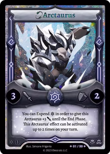 Arctaurus (Serialized) (/99), Frostfall [First Edition] — Elestrals card price