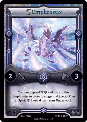 Emphrostix (Serialized) (/99), Frostfall [First Edition] — Elestrals card price