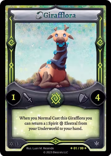 Girafflora (Serialized) (/99), Frostfall [First Edition] — Elestrals card price