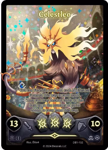 Celestleo (Box Topper) (DB1-102), Daybreak [First Edition] — Elestrals card price