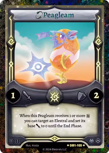 Peagleam (Alternative Art) (DB1-105), Daybreak [First Edition] — Elestrals card price