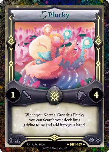 Plucky (Alternative Art) (DB1-107), Daybreak [First Edition] — Elestrals card price