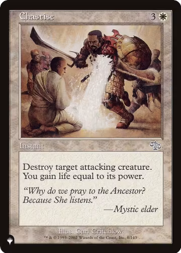 Chastise (8/143), The List Reprints — Magic card price
