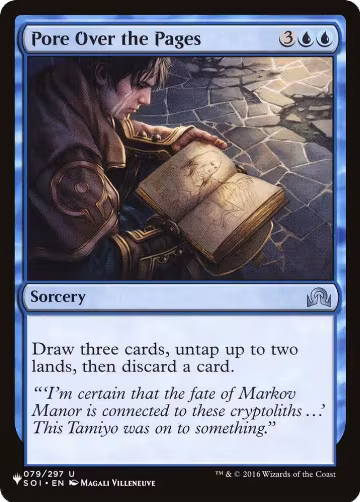Pore Over the Pages (079/297), The List Reprints — Magic card price