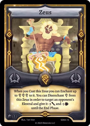 Zeus (SD04-16), Ohmperial Starter Deck [First Edition] — Elestrals card price
