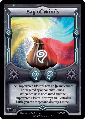Bag of Winds (SD05-19), Penterror Starter Deck [First Edition] — Elestrals card price
