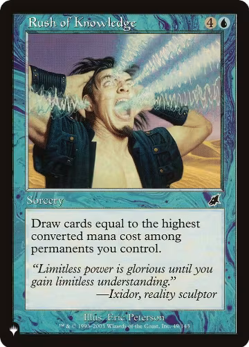 Rush of Knowledge (49/143), The List Reprints — Magic card price