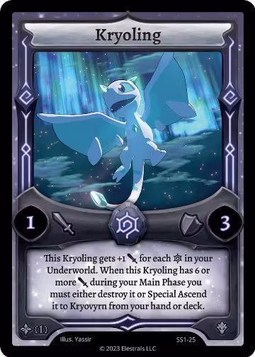 Kryoling (Alternative Art) (SS1-25), Shattered Stars Chapter 1 [SS1] — Elestrals card price