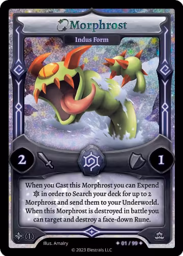 Morphrost - Indus Form (Serialized) (/99), Shattered Stars Chapter 1 [SS1] — Elestrals card price