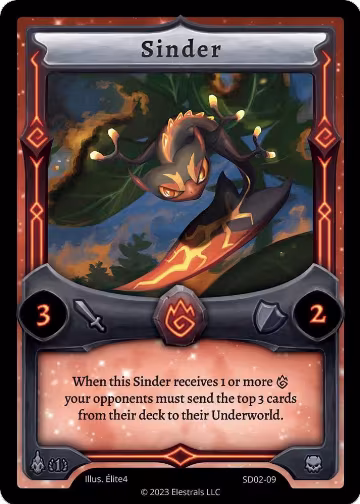 Sinder (SD02-09), Trifernal Starter Deck [First Edition] — Elestrals card price